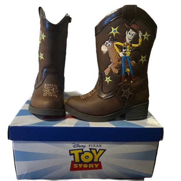 Disney Other - Disney Brown Toy Story Boots with Buzz Lightyear
